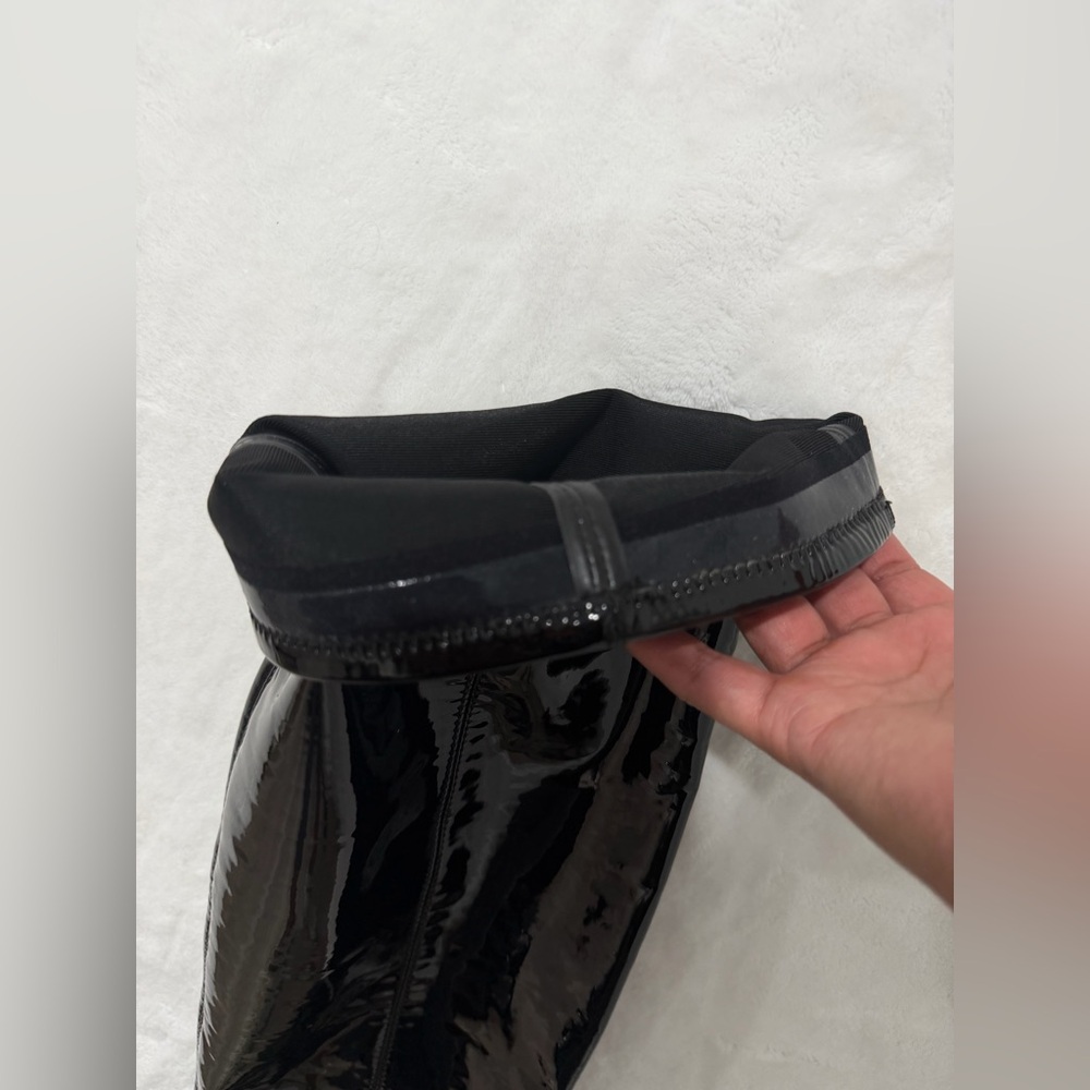 Sam Edelman Size 10.5 Black Patent Knee-High Boots – Pointed Toe Block Heel -New - Picture 14 of 15